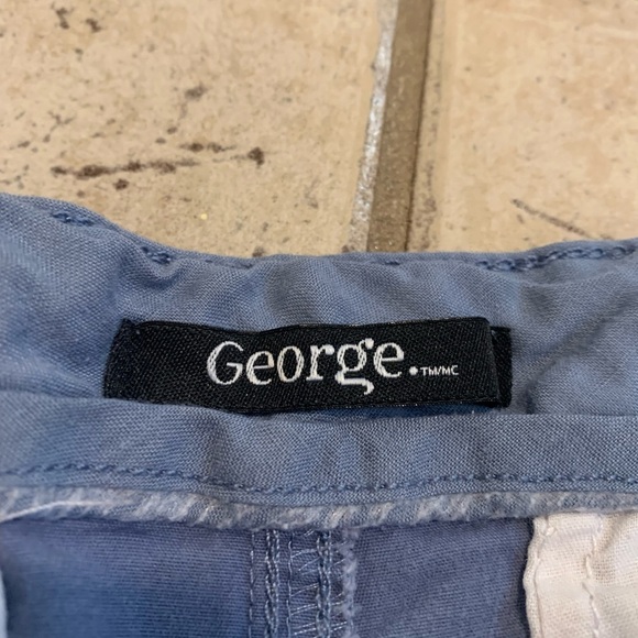💜 George Men's Blue Chino Shorts - Size 34 - Picture 2 of 6